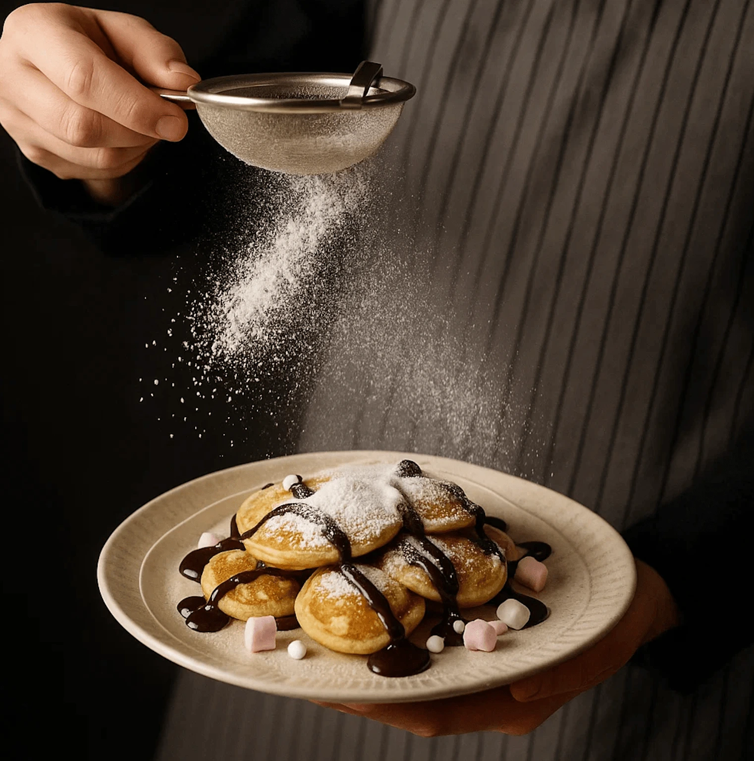 Stand FluffyPuffy avec mini-pancakes lors d'un événement à Genève